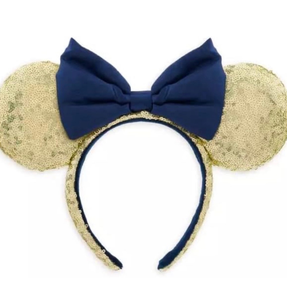 Walt Disney World  50th anniversary Minnie Mouse Ears headband Gold And Blue